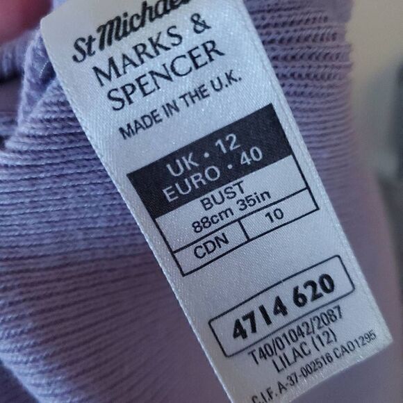 St. Michael Marks Spencer Lilac Vneck tunic sweater L - Picture 7 of 9